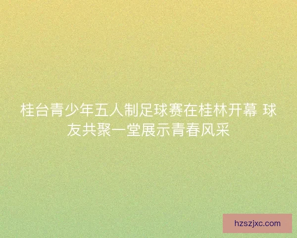 桂台青少年五人制足球赛在桂林开幕 球友共聚一堂展示青春风采